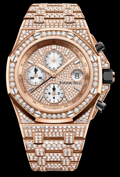 Replica AP Watch Audemars Piguet Royal Oak Offshore Pink Gold - Diamond 26476OR.ZZ.1273OR.01.A
